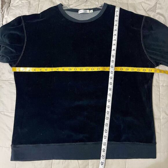 Fresh Produce Velour Crewneck Sweatshirt Sweater Black Womens XL USA Lig… - Picture 3 of 6